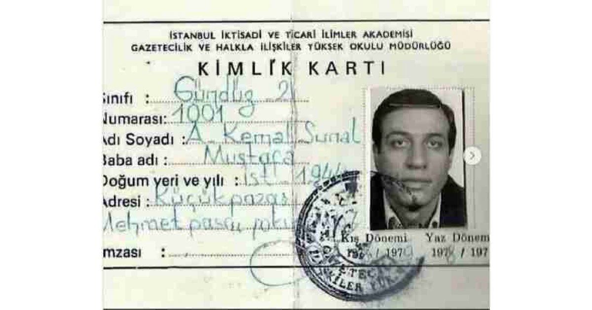 Kemal Sunal'ın bile 1978'deki Marmara Üniversitesi öğrenci kimlik kartı ortaya çıktı 