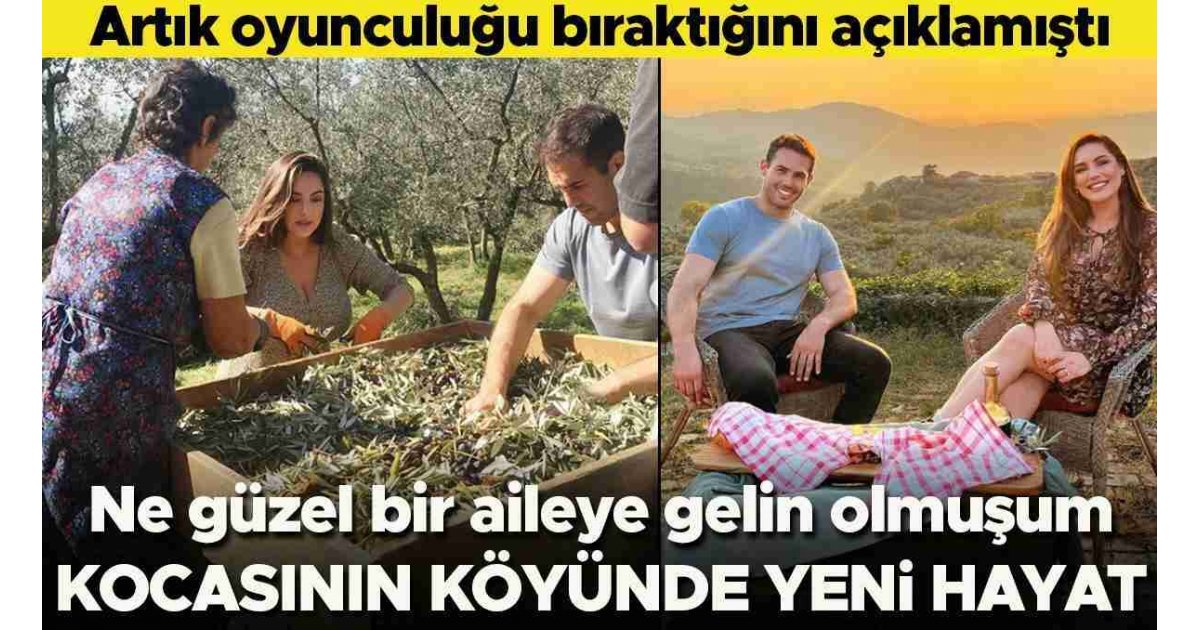 Oyunculuğu bıraktığını açıklamıştı... Kocasının köyünde yeni hayat... Ne güzel bir aileye gelin gitmişim 