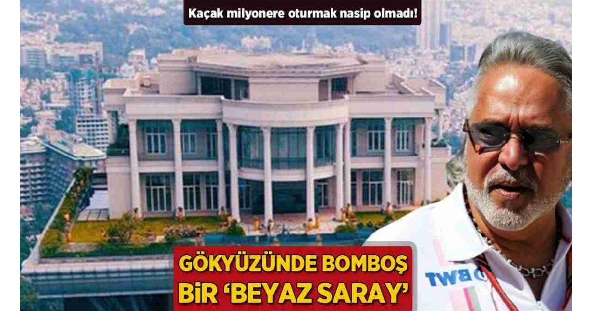 Kaçak milyonere oturmak nasip olmadı! Gökyüzünde bomboş bir 'Beyaz Saray' 