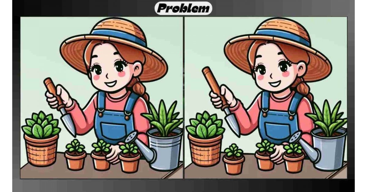 Saksıdaki bitkilere bakım yapan iki bahçıvan kız arasındaki 3 farkı yalnızca IQ'su yüksek olanlar 19 saniyede buluyor!