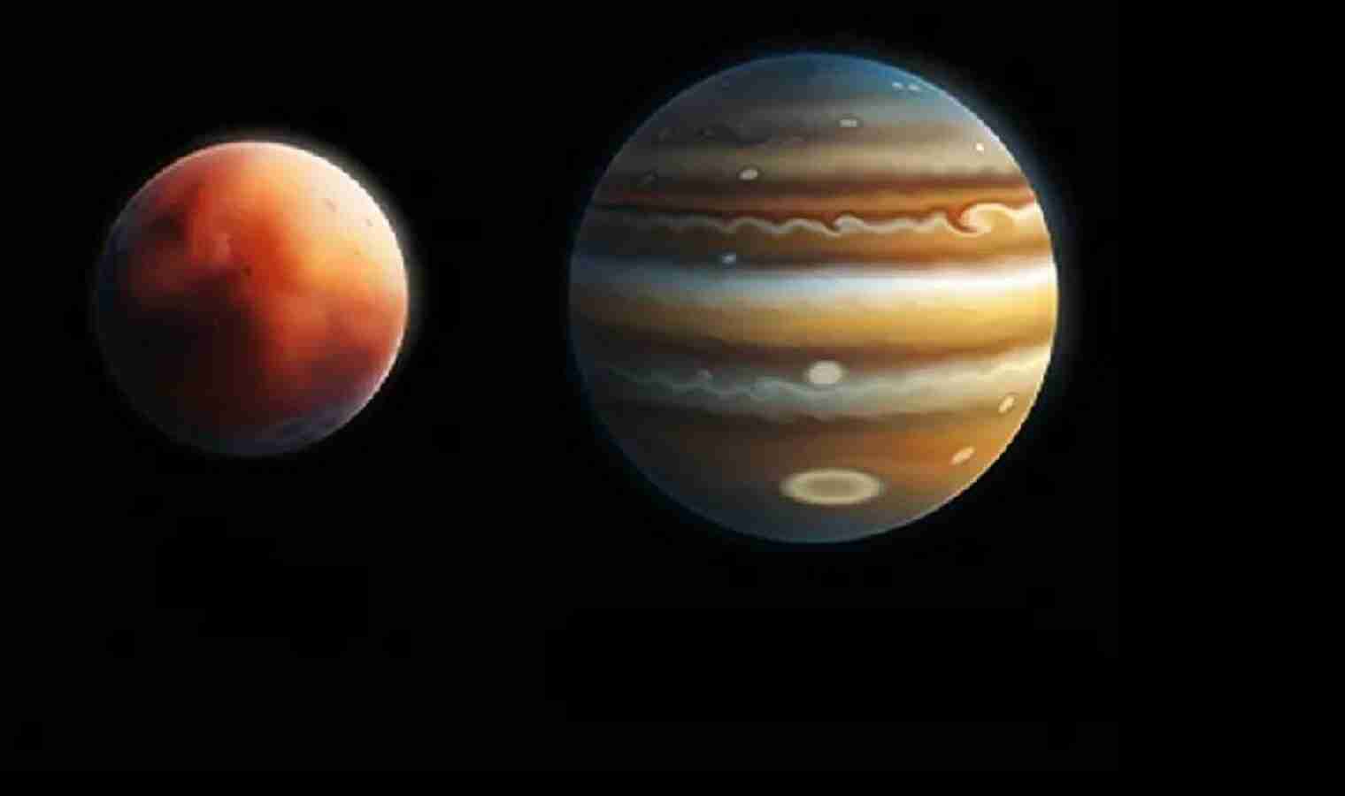 2033'e kadar bir daha görünmeyecek... Mars ve Jüpiter o tarihte gökyüzünde dans edecek 2033'e kadar bir daha görünmeyecek... Mars ve Jüpiter o tarihte gökyüzünde dans edecek