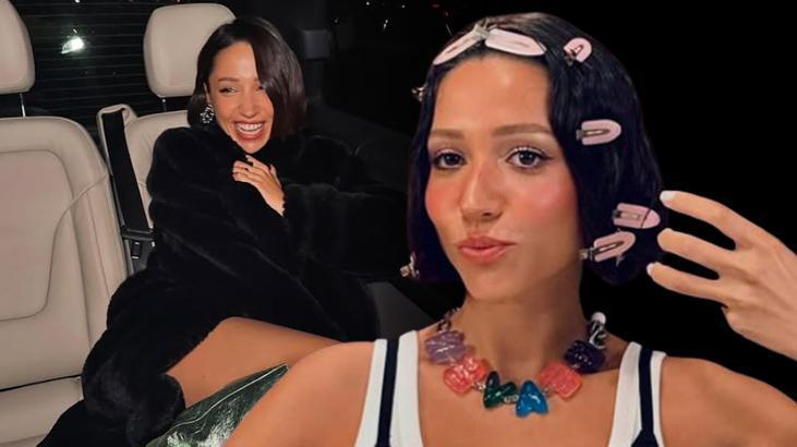 Zeynep Bastık, arkadaşının doğum gününde perukla dikkat çekti.
