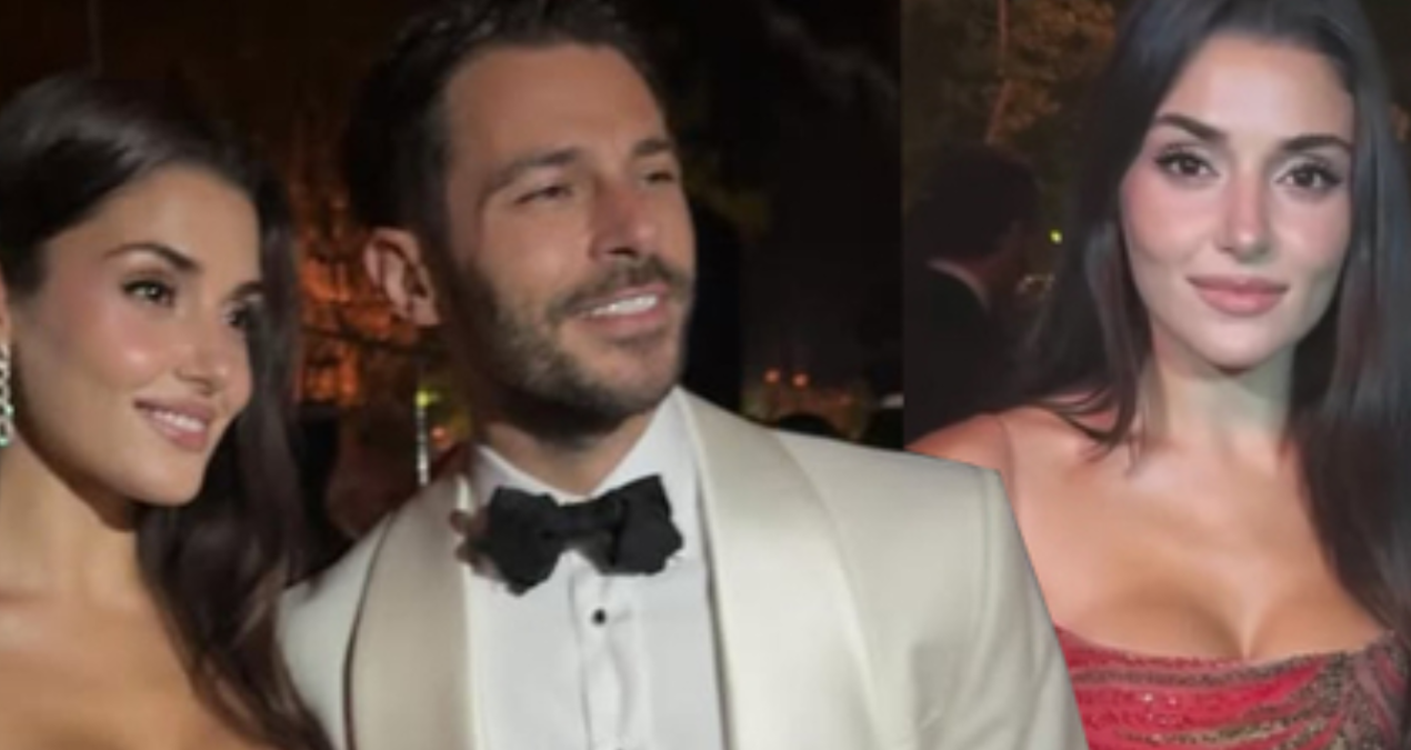 Hande Erçel, düğünde şıklığıyla gelini adeta gölgede bıraktı.