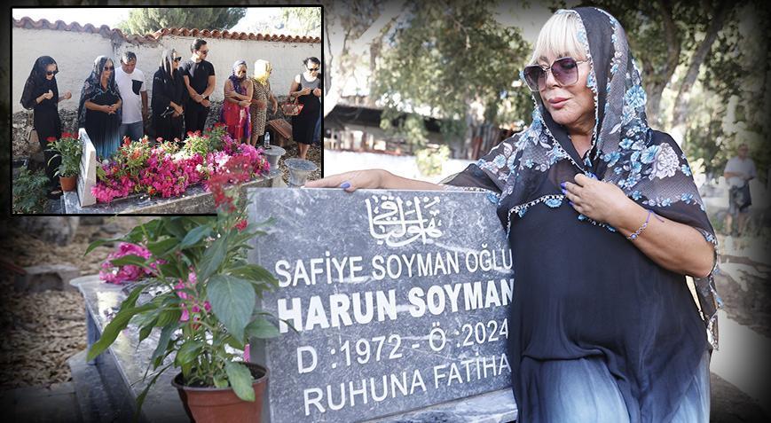 Safiye Soyman, vefat eden oğlu Harun Akaröz’ün kabri başında dualarla onu andı.