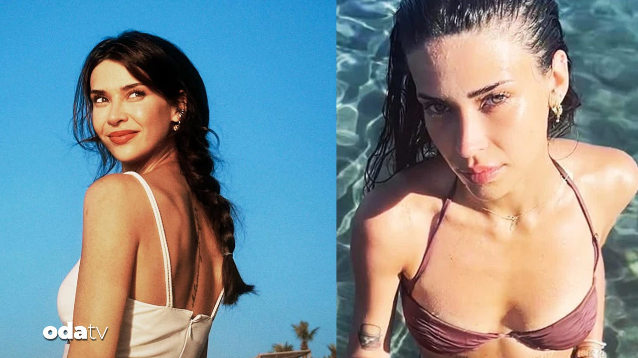 Devrim Özkan, Ege'de kürek sörfü yaparak su sporlarına olan tutkusunu gösterdi.