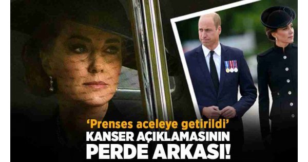 Prenses'in kanser açıklamasının perde arkası! 'Kensington Sarayı tarafından aceleye getirildi' Prenses'in kanser açıklamasının perde arkası! 'Kensington Sarayı tarafından aceleye getirildi'