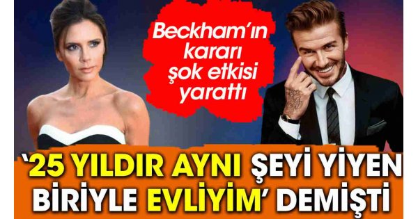 Beckham'ın kararı şok etkisi yarattı 