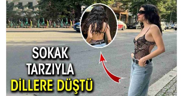 Hazar Ergüçlü sokak tarzıyla dillere düştü Hazar Ergüçlü sokak tarzıyla dillere düştü