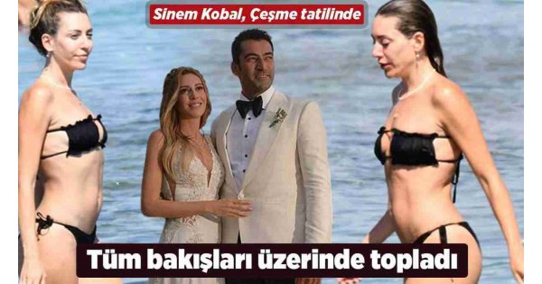 Sinem Kobal, Çeşme tatilinde! Tüm bakışları üzerinde topladı 