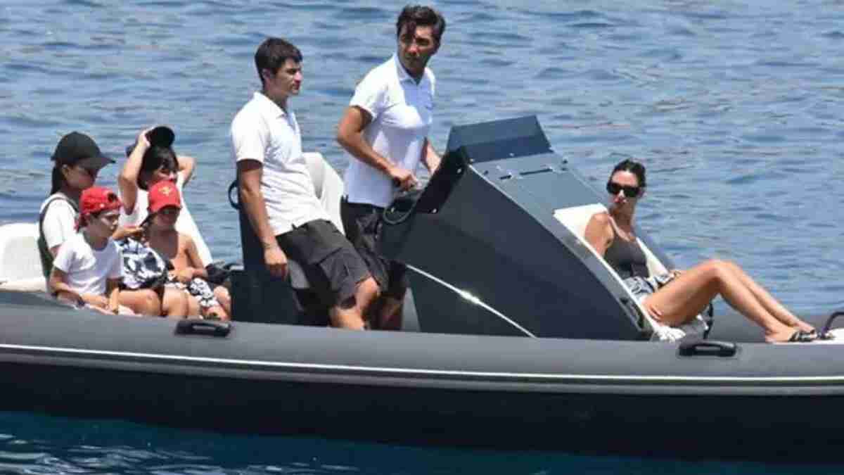 Aslıhan Doğan Turan çocuklarıyla Bodrum'da