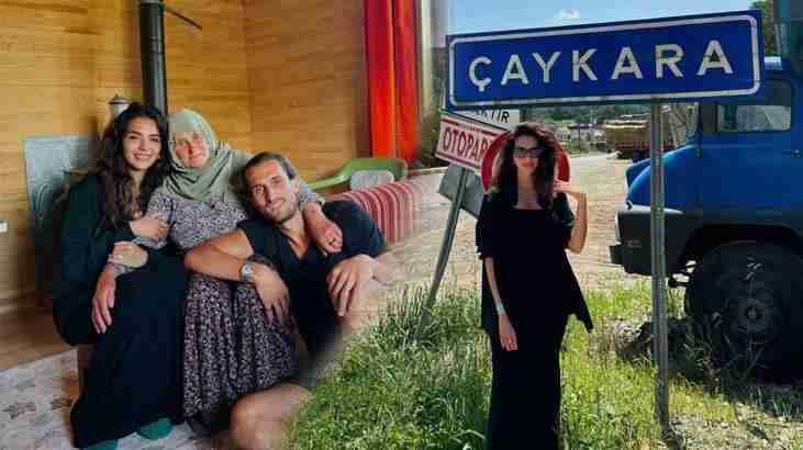 El öpmeye gittiler! Yusuf Yazıcı ve Melisa Aslı Pamuk çifti Trabzon'da 